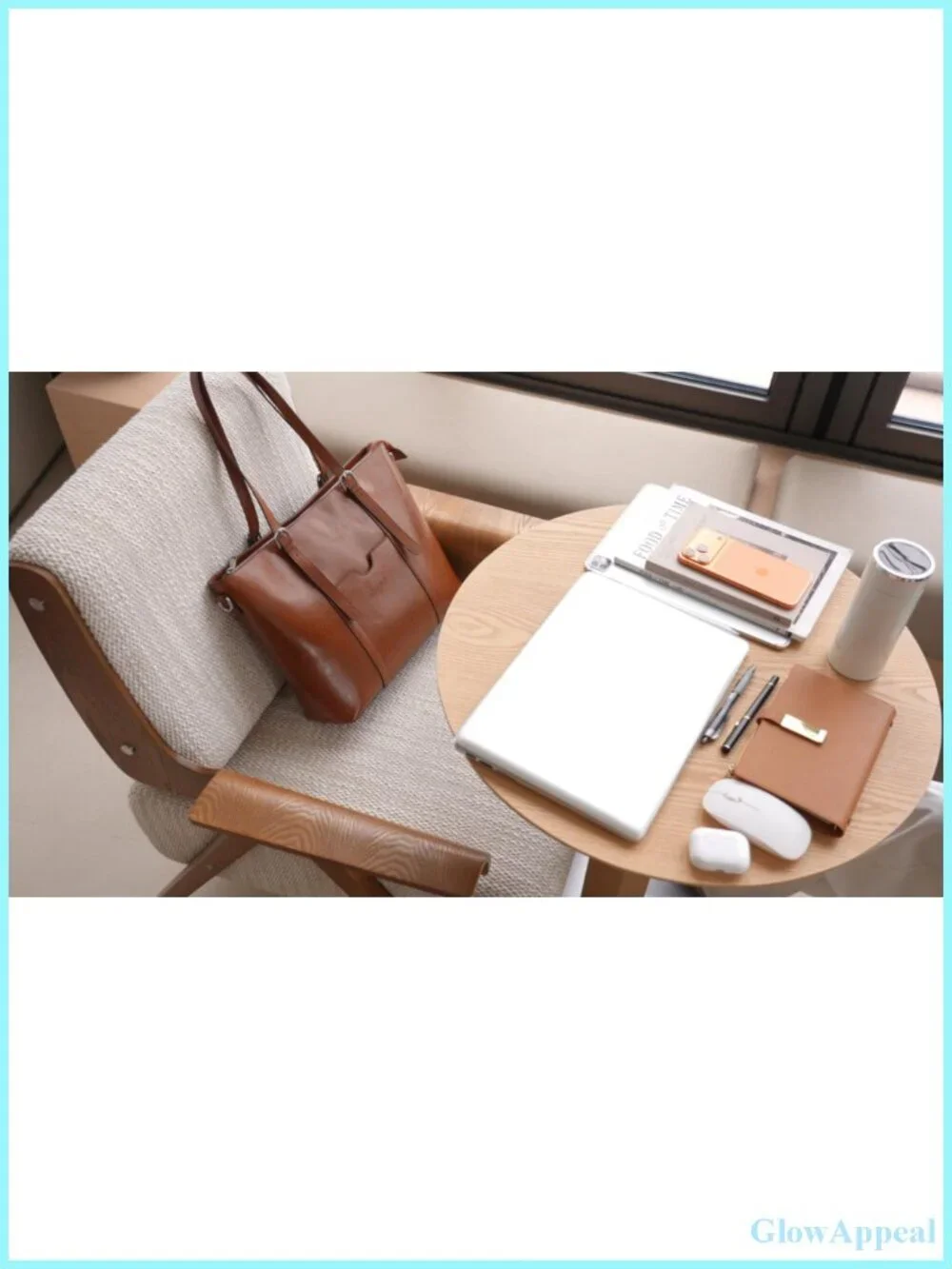 Genuine Leather Laptop Bag Work Tote Satchel Briefcase 15.6 Inch